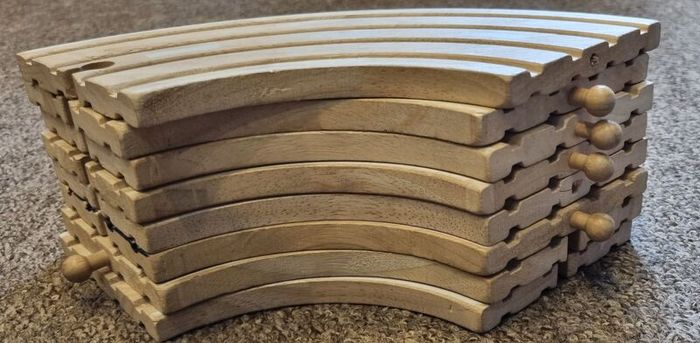 Big wooden railway track