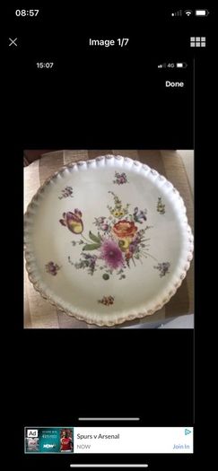 Large Hand painted Meissen Dish