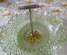 vintage glass bon bon or cake dish