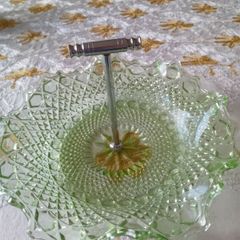 vintage glass bon bon or cake dish