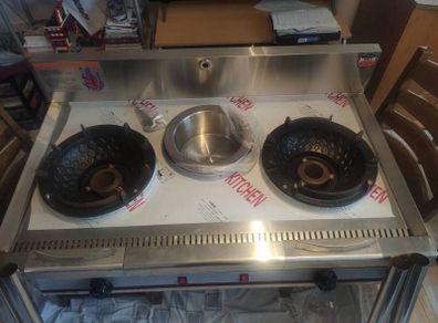 Wok gas burner commercial, brand new