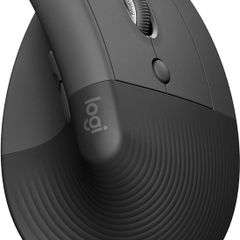 Lift Vertical Ergonomic Mouse, Wireless, Bluetooth or Logi Bolt USB receiver, Quiet clicks, 4 buttons, compatible with Windows/macOS/iPadOS, Laptop, PC - Graphite