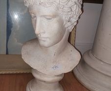 Vintage plaster bust of Athleteof Benevent