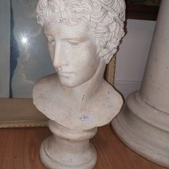 Vintage plaster bust of Athleteof Benevent