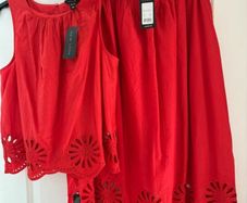 New Look Red skirt and top