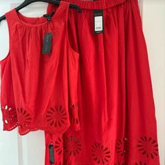 New Look Red skirt and top
