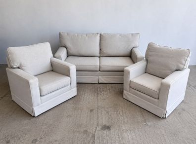Living Room Sofa Set with 2 Armchairs