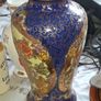 Vintage Satsuma Style Cobalt Blue & Gold Gilt Porcelain Floral Vase Postage Available or Collection in Rochfortbridge Westmeath Image 2