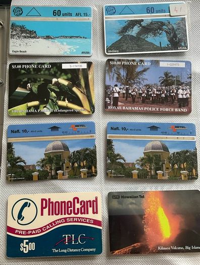 Various 90's call cards from Germany, Netherlands, Israel, Belgium, Malta, Caribbean , Greece, Italy