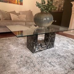 Granite glass coffee table