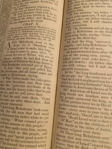 1846 Rare Miniature Quarto Bible
