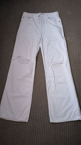 New Pull&Bear Women trousers , white , size EU 40,vide legs