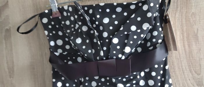 strapless Polka dot dress size small made in Italy