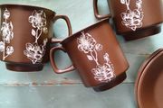 3 x Crown Devon coffee cups&amp; Saucers