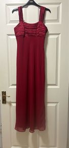 Burgundy evening dress
