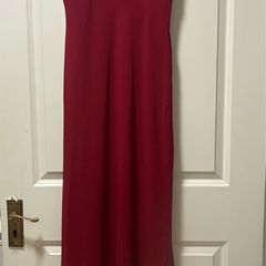 Burgundy evening dress