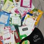 Over 100 pcs bundle of Korean skincare samples bundle bloating paper and exfoliating gloves all new perfect for travel or try before you buy full size Image 6