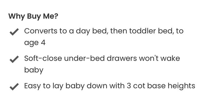 Mamas and Papas Franklin Cot-bed