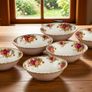 Set of 6 Bowls by Royal Albert " Old Country Roses " Image 2