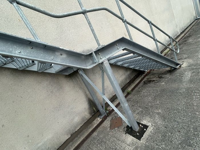 Fully Galvaised fire escape stair case