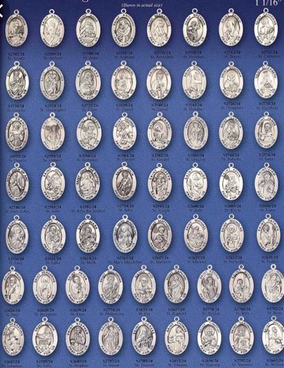 Antique Vintage Saints Medals
