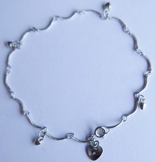 Vintage 18ct G P white Gold Plated Women's Bangle Bracelet L 9" - 2,97g