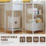 L Shaped Desk, 58 Computer desk with Storage Shelves, Reversible Gaming Desk with Power Outlet, Corner Desks for Home Office, Study, White Image 5