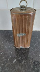 Vintage metal hot water bottle