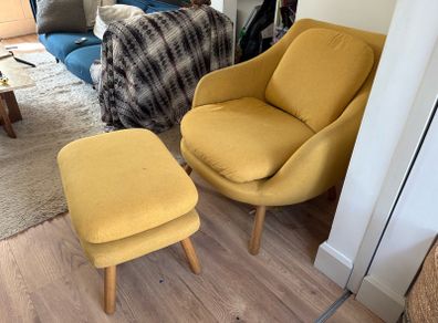 Armchair and ottoman