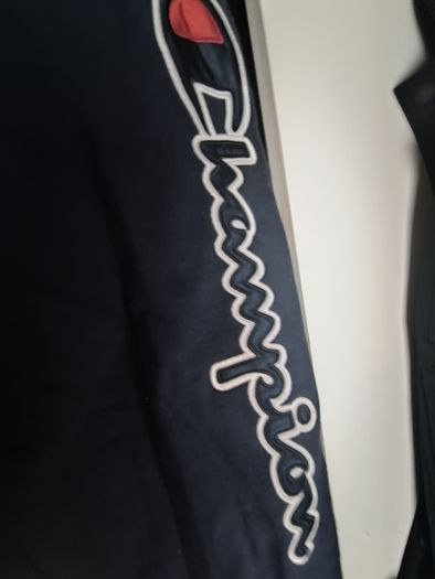 Champion Men's Navy Sweatpants - Small - Big Vertical C Logo