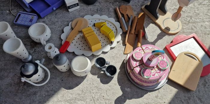 Large Wooden Play Kitchen Accessory Bundle
