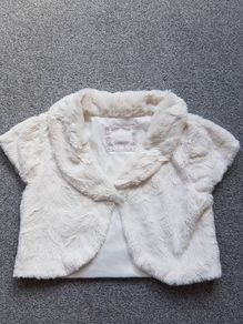 Girls Fur Shawl / Jacket Age 9