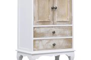Drawer Cabinet White 50x30x80 cm Wood