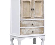 Drawer Cabinet White 50x30x80 cm Wood