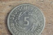 German Empire, Germany, 5 Rentenpfennig 1924 F - free standard postage
