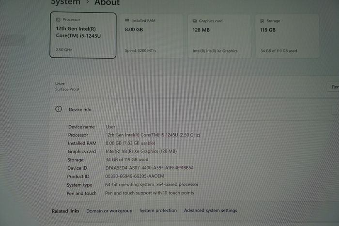 Surface Pro 9 | i5-1245U vPro | 120Hz PixelSense | Like New
