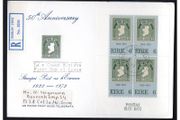 1972 Ireland Stamp Anniversary Miniature Sheet Addressed Registered Post First Day Cover (FDC)