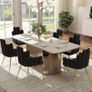 Set of 2 Velvet Dining Room Chairs Accent Chairs with Metal Legs Colours (Black Green Grey Blue white) Image 3