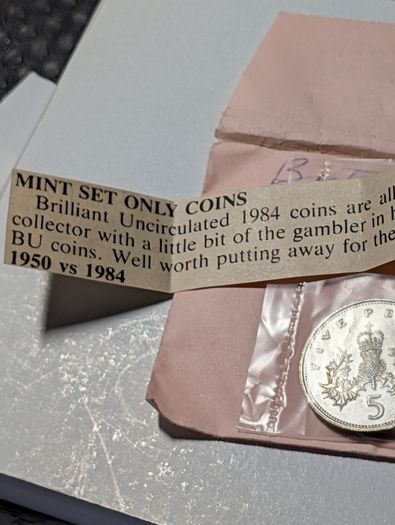 UK 1984 5 pence
