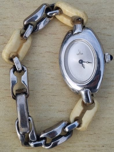Women's silver Swiss watch Helva (Helvetia)