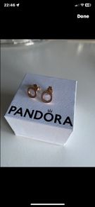 Pandora rose gold earrings