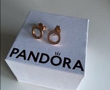 Pandora rose gold earrings