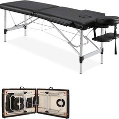 Massage Table Portable Massage Bed Lash Bed Facial Table SPA Bed 2 Section Aluminum Height Adjustment Carrying Bag & Accessories (FREE SHIPPING)