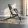 Multifunctional weight bench, adjustable incline and flat bench with 6-position backrest, 3-position seat, black Image 2