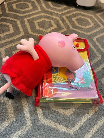 Peppa pig books and plushy
