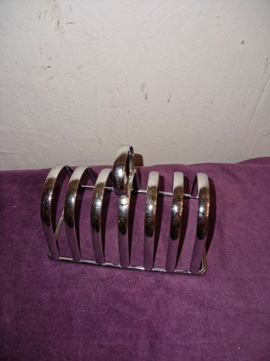 Vintage silver toast rack made in England