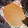 Vintage Oval Bevelled Mirror, Floral Wood Frame Image 6