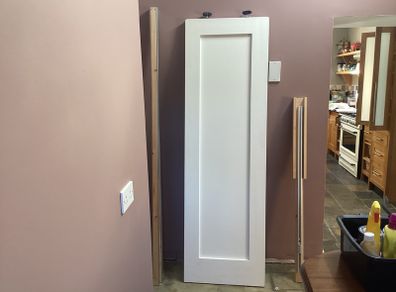 Pocket door kit and door