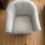 Natural beige Tub armchair Image 8