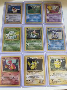 Lot of 9 Vintage Pokemon Cards - Great Condition